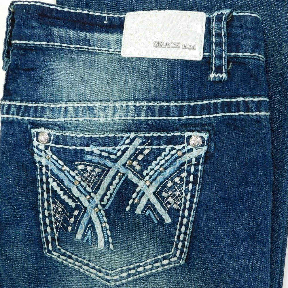 GRACE IN LA Jeans P-STRAIGHT Plus Curvy 19 / 39x29
